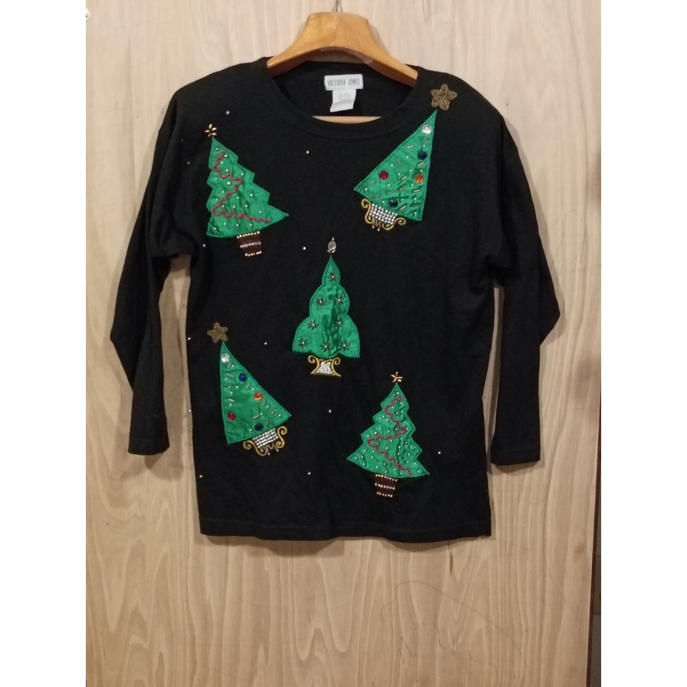 Victoria Jones Ugly Christmas Sweater Size Mediumโ Ft Christmas Tree
